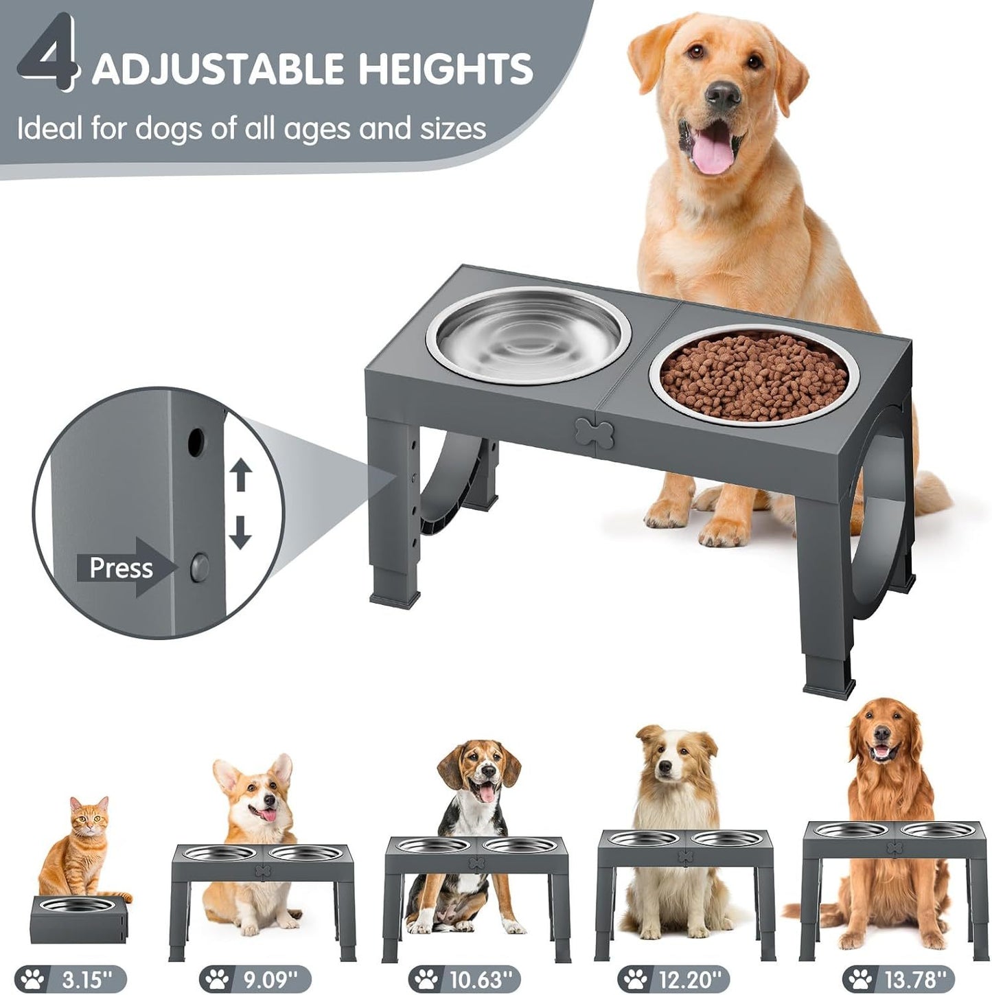 Xia Z Fashion Pet Products Black Dog Bowl Holder