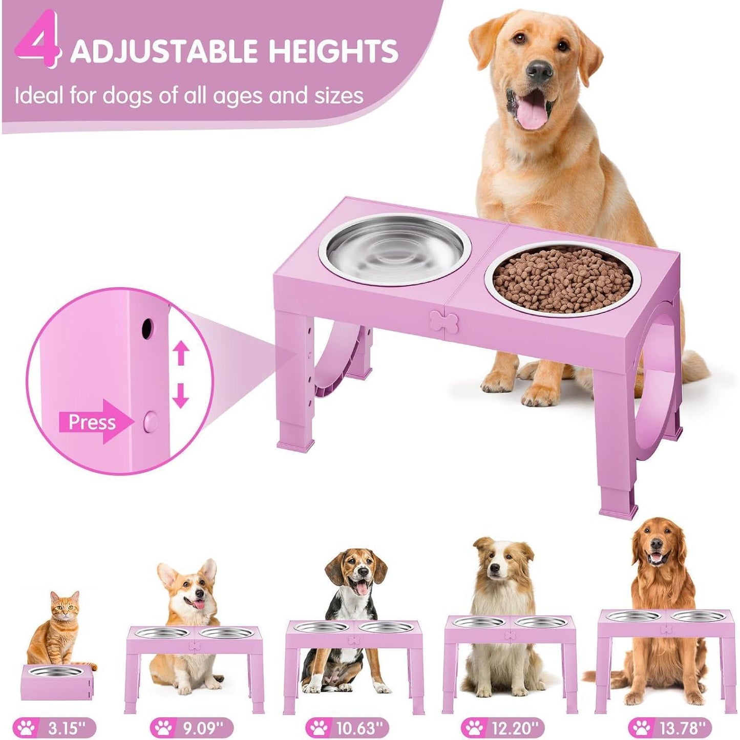 Xia Z Fashion Pet Products Black Dog Bowl Holder