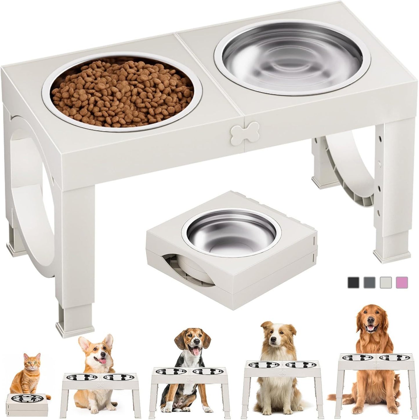 Xia Z Fashion Pet Products Black Dog Bowl Holder