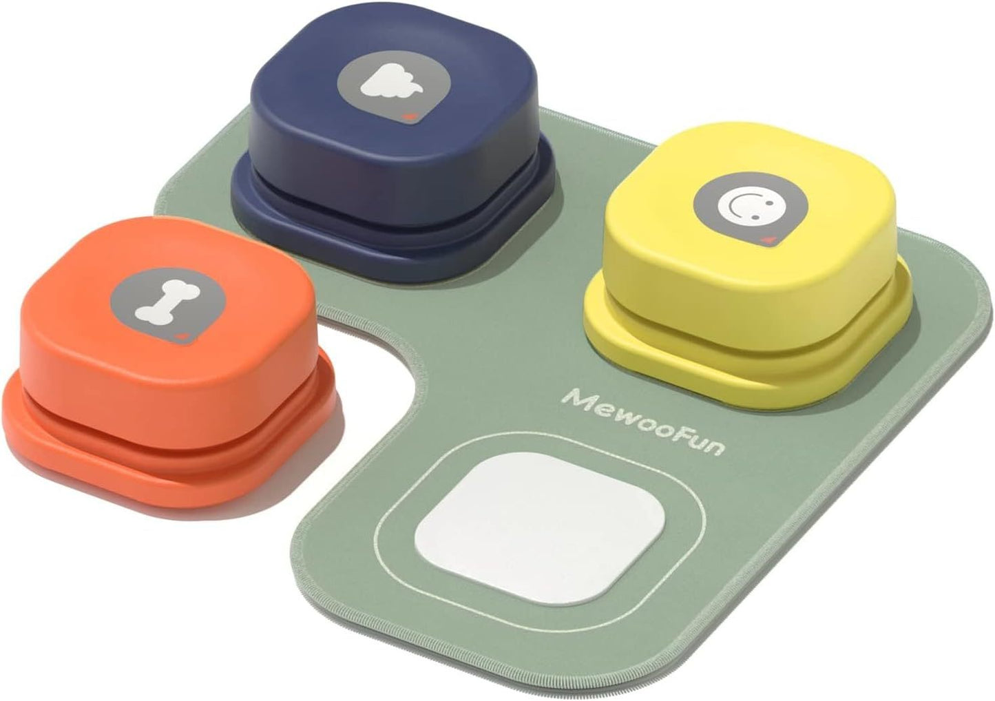 MEWOOFUN Dog Talking Buttons Set - 3 Recordable Communication Buttons